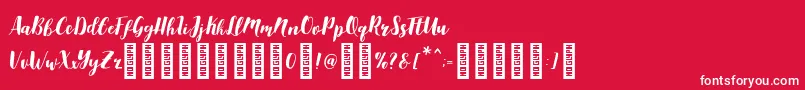 Aldine Font – White Fonts on Red Background