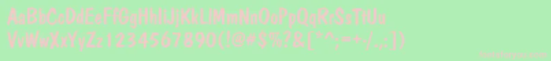 Dom Font – Pink Fonts on Green Background