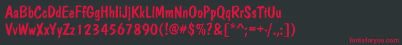Dom Font – Red Fonts on Black Background