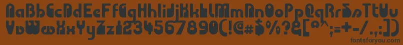 Choda ffy Font – Black Fonts on Brown Background