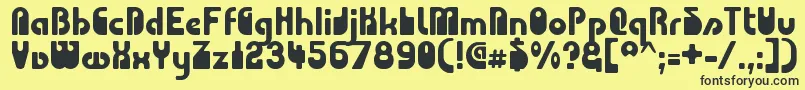 Choda ffy Font – Black Fonts on Yellow Background