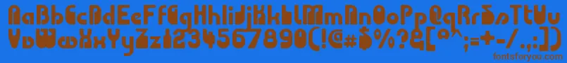 Choda ffy Font – Brown Fonts on Blue Background