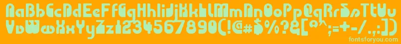 Choda ffy Font – Green Fonts on Orange Background