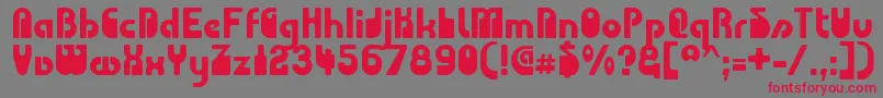 Choda ffy Font – Red Fonts on Gray Background