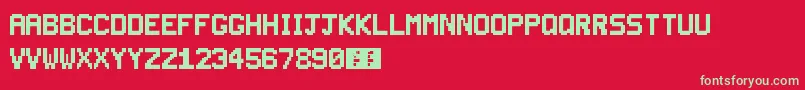SuperSmashTv Font – Green Fonts on Red Background