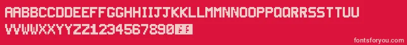 SuperSmashTv Font – Pink Fonts on Red Background
