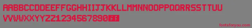 SuperSmashTv Font – Red Fonts on Gray Background