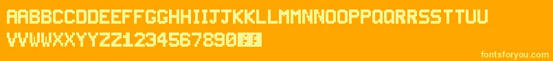 SuperSmashTv Font – Yellow Fonts on Orange Background