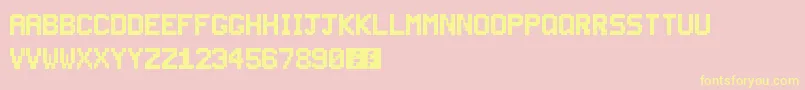 SuperSmashTv Font – Yellow Fonts on Pink Background