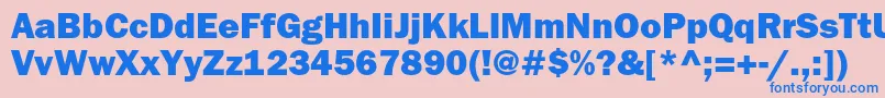 Franklingothicheavyc Font – Blue Fonts on Pink Background