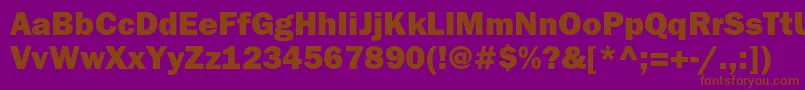 Franklingothicheavyc Font – Brown Fonts on Purple Background