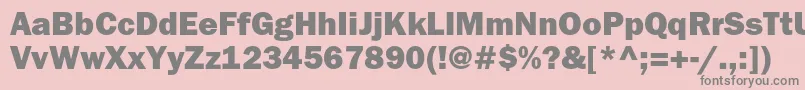 Franklingothicheavyc Font – Gray Fonts on Pink Background