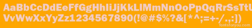 Franklingothicheavyc Font – Pink Fonts on Orange Background