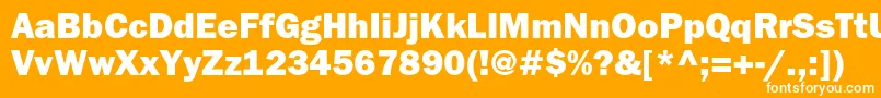 Franklingothicheavyc Font – White Fonts on Orange Background