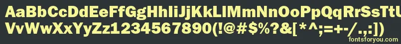 Franklingothicheavyc Font – Yellow Fonts on Black Background