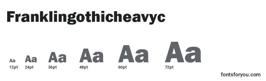 Franklingothicheavyc Font Sizes