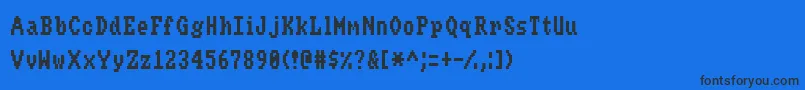 Novem Font – Black Fonts on Blue Background