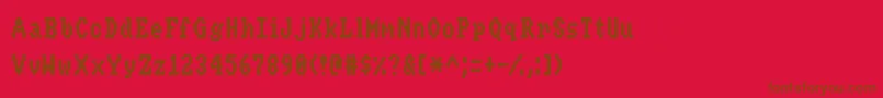 Шрифт Novem – коричневые шрифты на красном фоне