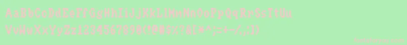 Novem Font – Pink Fonts on Green Background