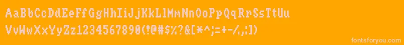 Novem Font – Pink Fonts on Orange Background