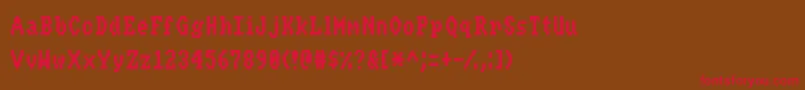 Novem Font – Red Fonts on Brown Background
