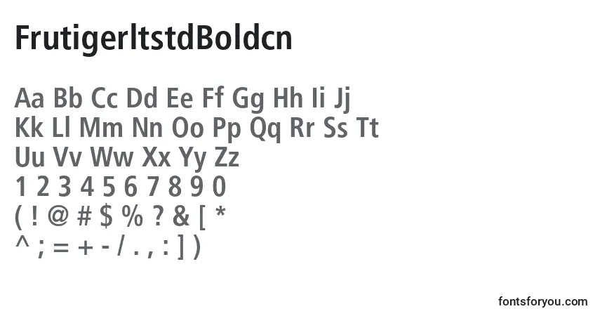 FrutigerltstdBoldcn-fontti – aakkoset, numerot, erikoismerkit