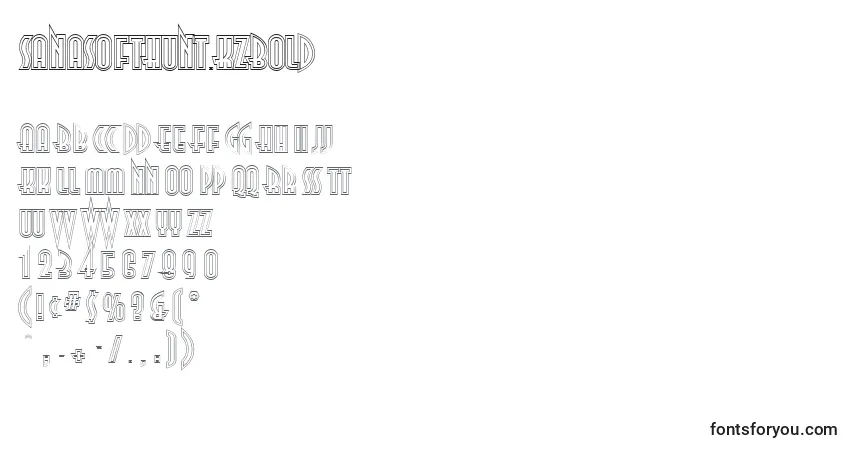 Шрифт SanasoftHunt.KzBold – алфавит, цифры, специальные символы