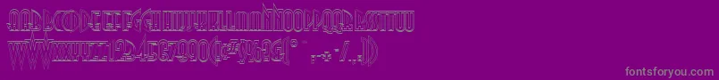 SanasoftHunt.KzBold-Schriftart – Graue Schriften auf violettem Hintergrund