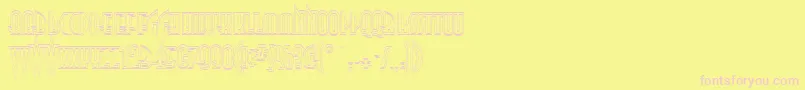 SanasoftHunt.KzBold-Schriftart – Rosa Schriften auf gelbem Hintergrund