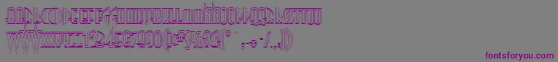 SanasoftHunt.KzBold-Schriftart – Violette Schriften auf grauem Hintergrund