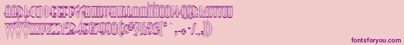 SanasoftHunt.KzBold-Schriftart – Violette Schriften auf rosa Hintergrund