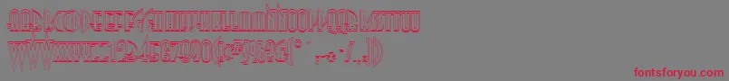 SanasoftHunt.KzBold Font – Red Fonts on Gray Background