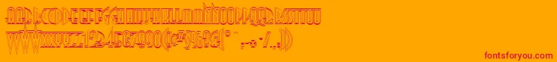 fuente SanasoftHunt.KzBold – Fuentes Rojas Sobre Fondo Naranja