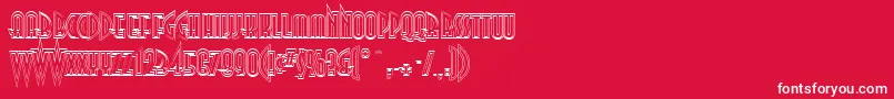 フォントSanasoftHunt.KzBold – 赤い背景に白い文字