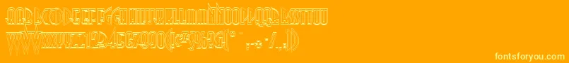 SanasoftHunt.KzBold Font – Yellow Fonts on Orange Background