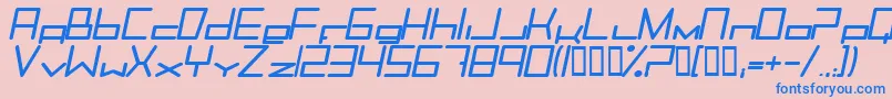TrancemissionBolditalic Font – Blue Fonts on Pink Background