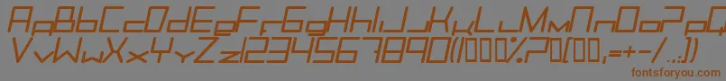 TrancemissionBolditalic Font – Brown Fonts on Gray Background