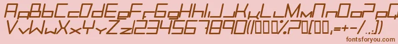 TrancemissionBolditalic Font – Brown Fonts on Pink Background