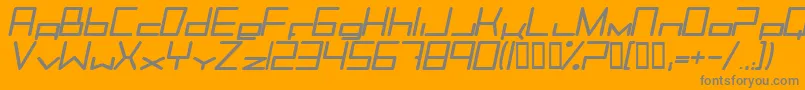 Lisätietoja TrancemissionBolditalic-fontista TrancemissionBolditalic-fontti – harmaat kirjasimet oranssilla taustalla