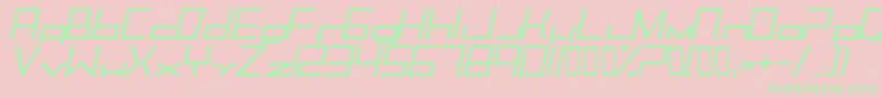 TrancemissionBolditalic Font – Green Fonts on Pink Background