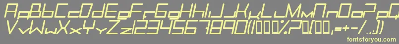 TrancemissionBolditalic Font – Yellow Fonts on Gray Background