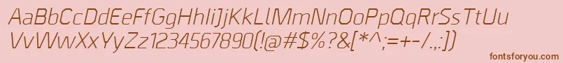 BordaItalic Font – Brown Fonts on Pink Background