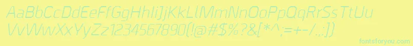 BordaItalic Font – Green Fonts on Yellow Background