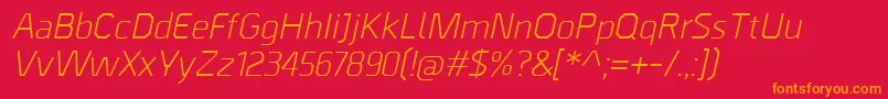 BordaItalic Font – Orange Fonts on Red Background