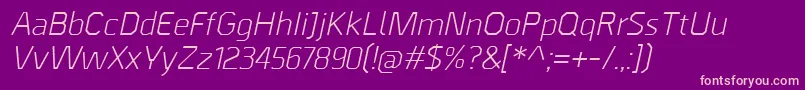 BordaItalic Font – Pink Fonts on Purple Background