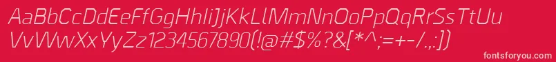 BordaItalic Font – Pink Fonts on Red Background