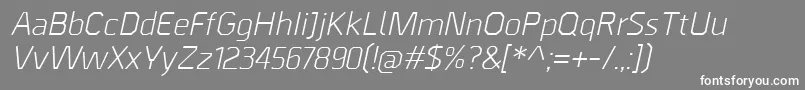 BordaItalic Font – White Fonts on Gray Background