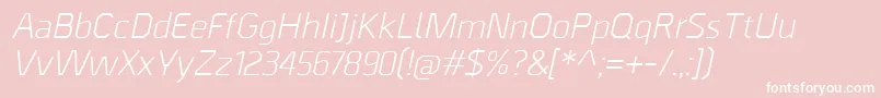 BordaItalic Font – White Fonts on Pink Background