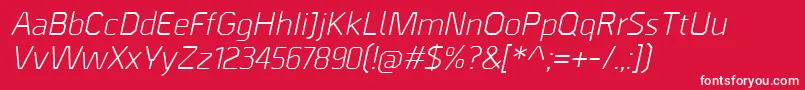 BordaItalic Font – White Fonts on Red Background