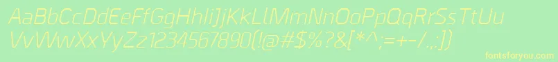BordaItalic Font – Yellow Fonts on Green Background